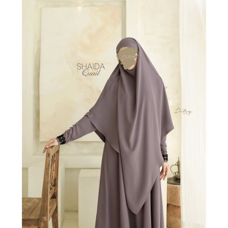 Jual Preloved ditsy moslem shaida long quail | Shopee Indonesia