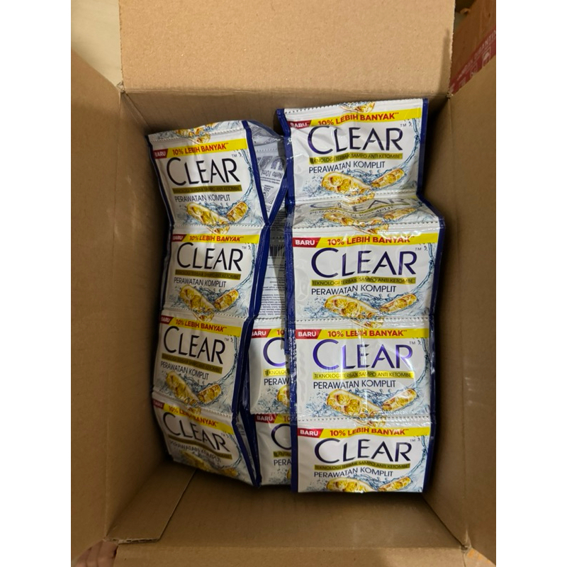 Jual UNILEVER Clear Shampo Shampoo RENCENG | 12 BARIS ISI 24 SACHET ...