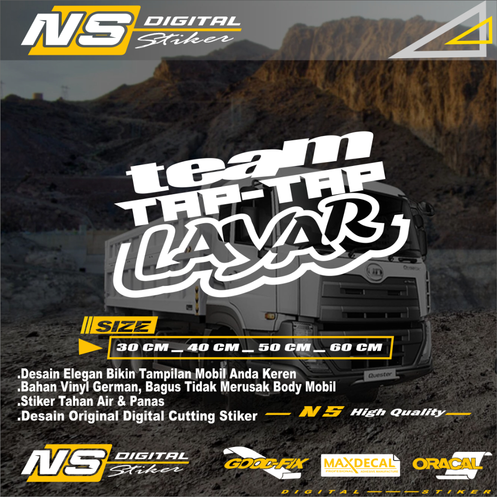 Jual Stiker Mobil Variasi Kaca Bodi Samping Kata Kata Truk Canter Pick ...