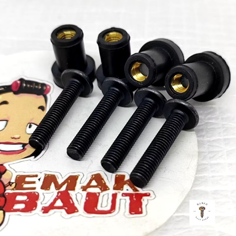 Jual BAUT MUR BODY VISOR SET WELL NUT YAMAHA NMAX AEROX LEXI XRIDE ...