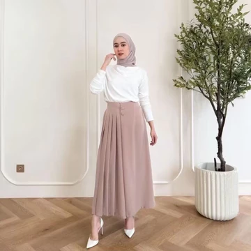 Cilliea Kulot Pleats. Celana Kulot Casual Fit Higwaist Furano Premium
