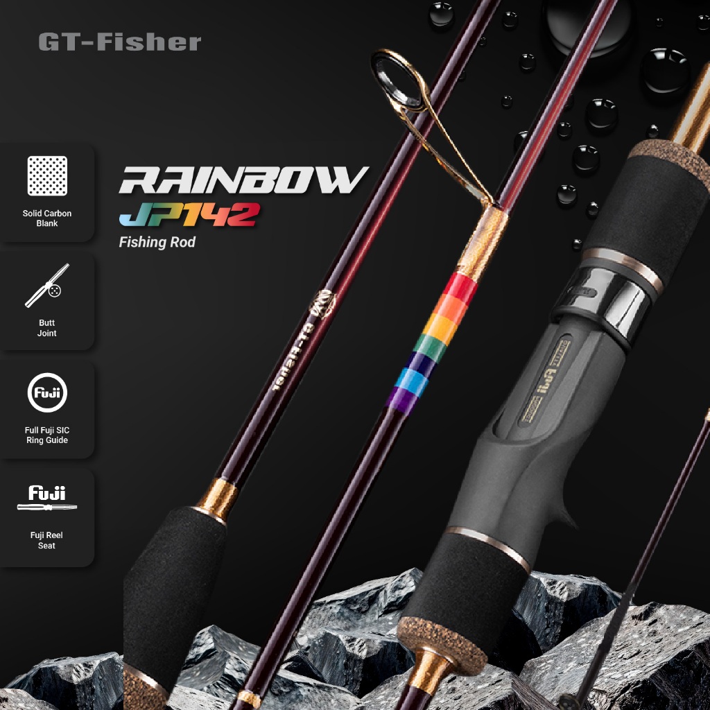 Jual GT FISHER Joran Rainbow Full Solid Slow Jigging Rod 1.83M Line 1-4 ...