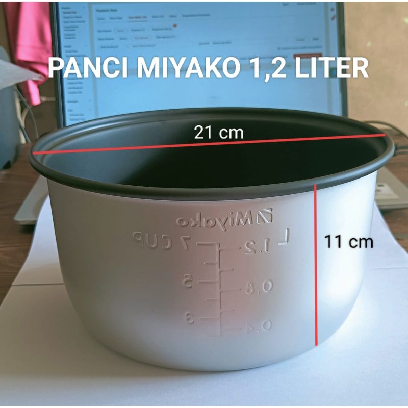 Jual PANCI TEFLON INNER POT MAGICOM 1.2 LITER MIYAKO TIPE MCM-612 ...
