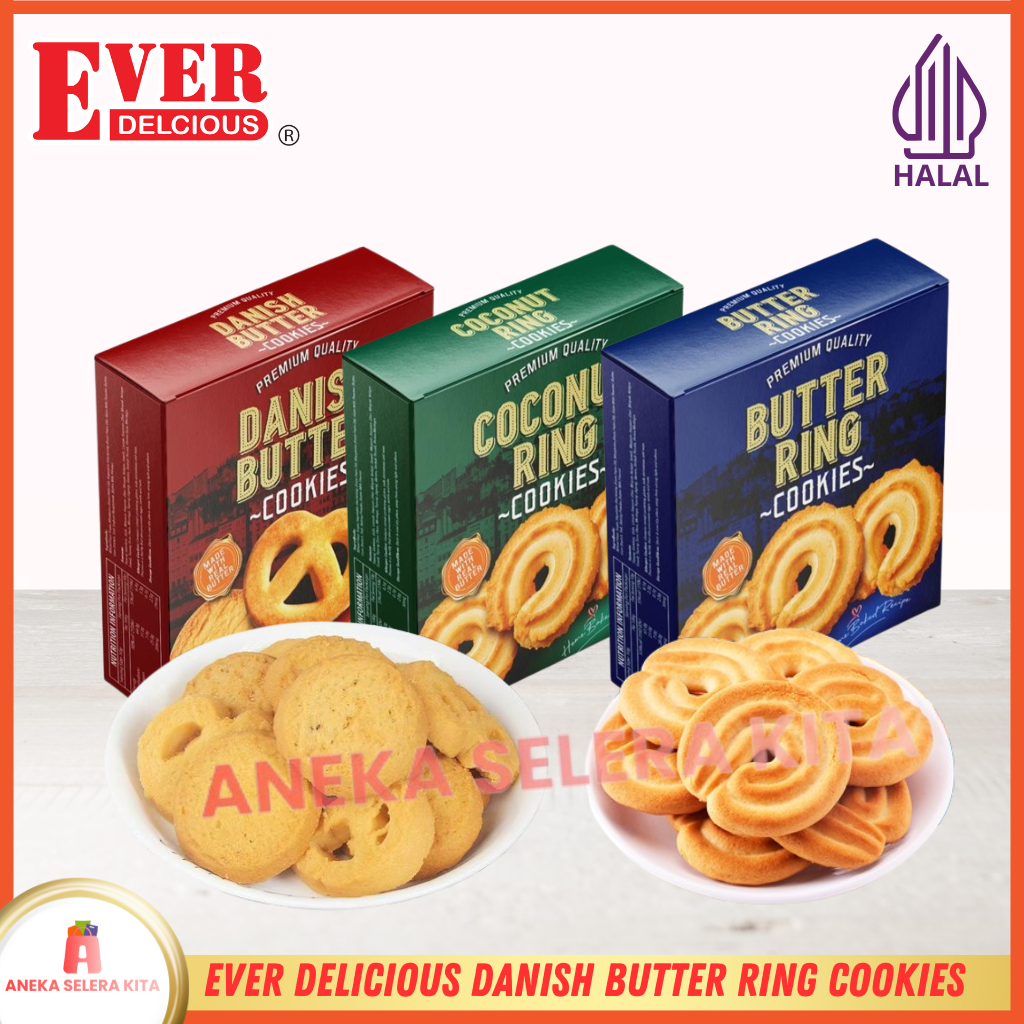 Jual Ever Delicious Danish Butter Coconut Ring Cookies Halal 95g ...