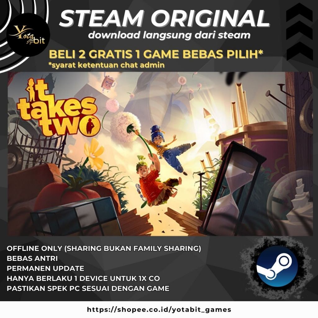 Jual It Takes Two Game PC Sharing Original Offline Shopee Indonesia - Main Image