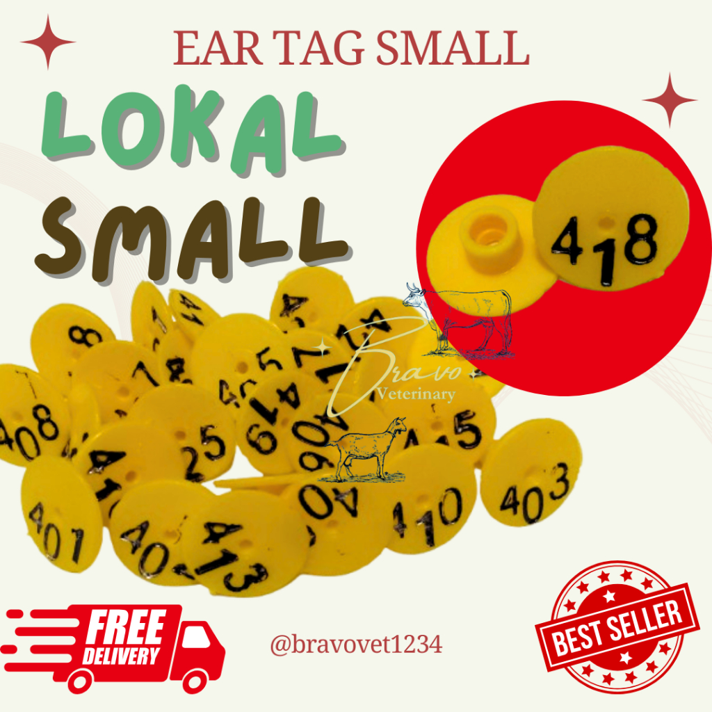 Jual Ear Tag Small Bulat (LOKAL) Nomor Anting Untuk Hewan Kambing, Sapi ...