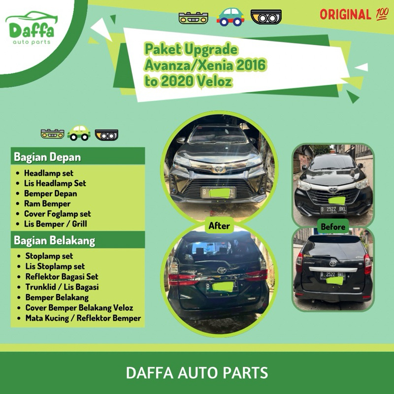 Jual Paket Upgrade Up grade Mobil Toyota All New Avanza Veloz 2019 2020 ...