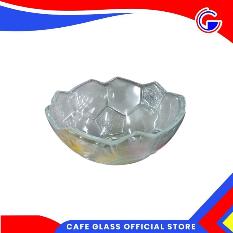 Mangkok Kaca Souvenir Motif Bola Lusinan - Scb-4B - Mangkok Motif Bola - Mangkok Kecil - Isi 12Pc