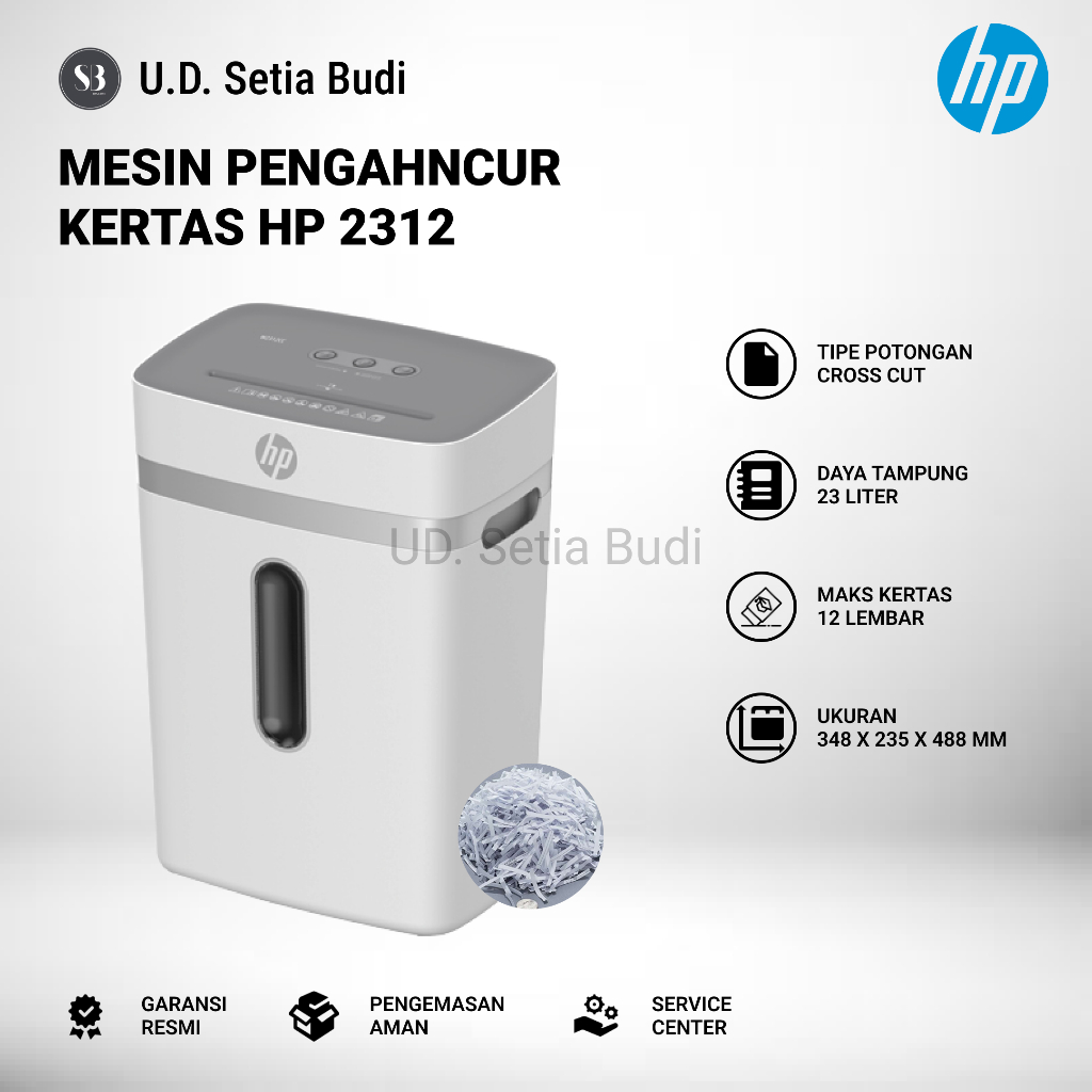 Jual HP Paper Shredder W2312 Penghancur Kertas HP 2312 Kapasitas 12 ...