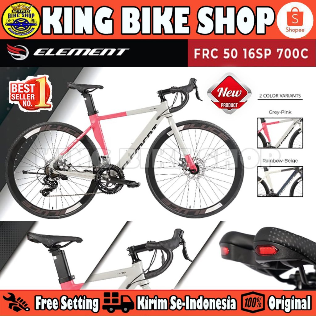 Jual Sepeda Balap ELEMENT FRC 50 Roadbike 700C Frame Alloy 2x8 Speed ...