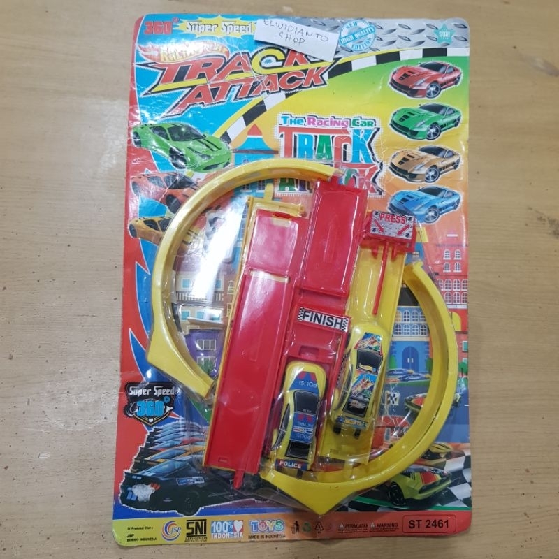 Jual mainan anak racing car track attack super speed 360 mobil balap ...