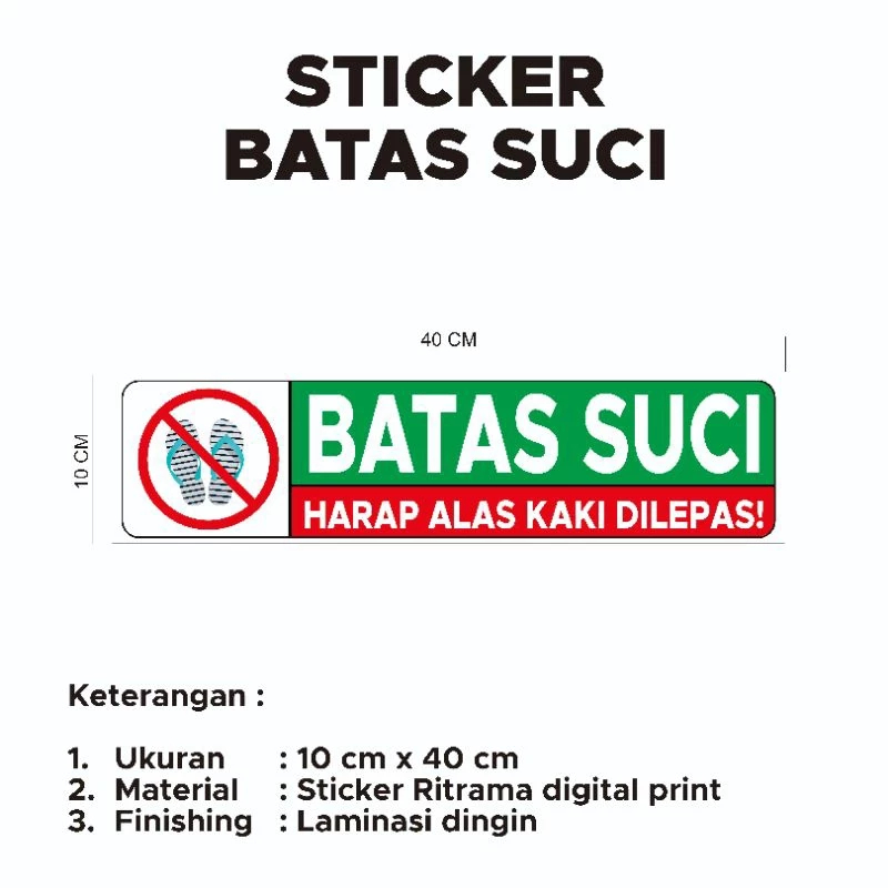Jual Stiker Batas Sticker Baras Suci | Shopee Indonesia