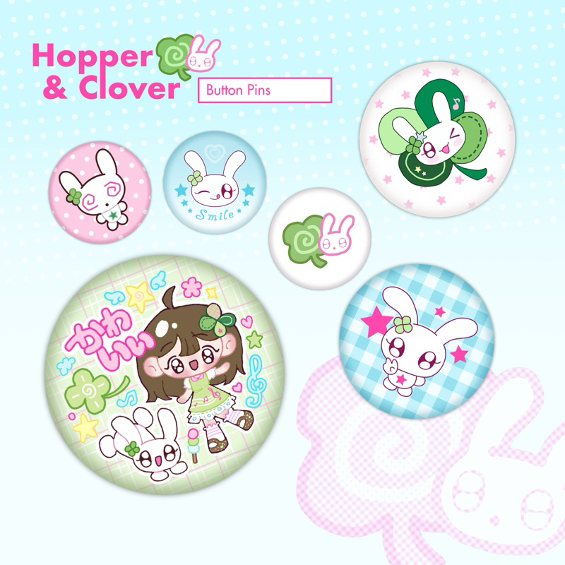 Jual HOPPER & CLOVER | Button Pins Collection | Shopee Indonesia