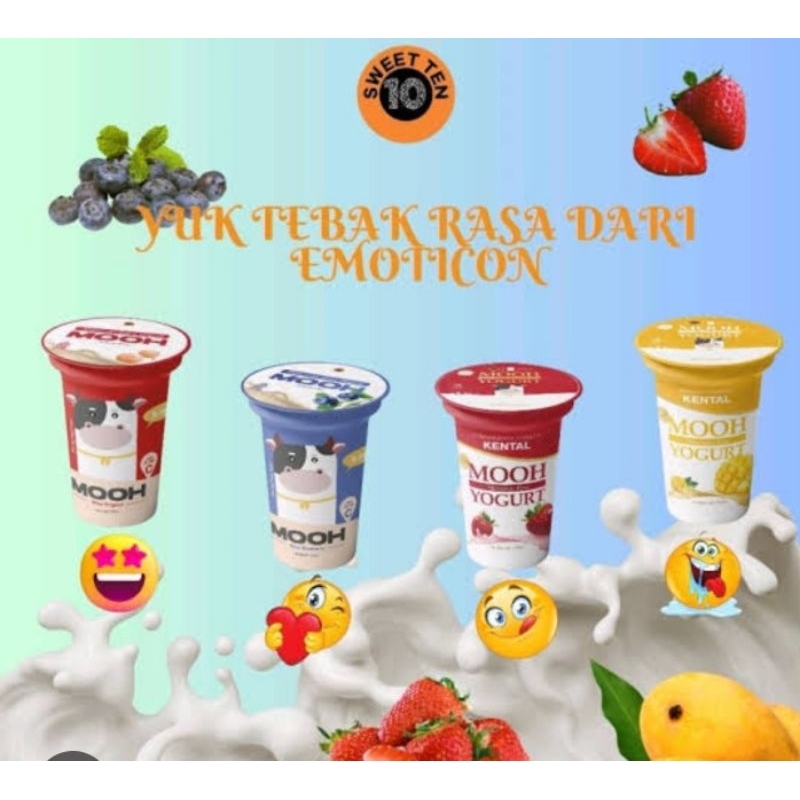 Jual Mooh Yogurt Gelas 220ML ( Enak Segerrr ) | Shopee Indonesia