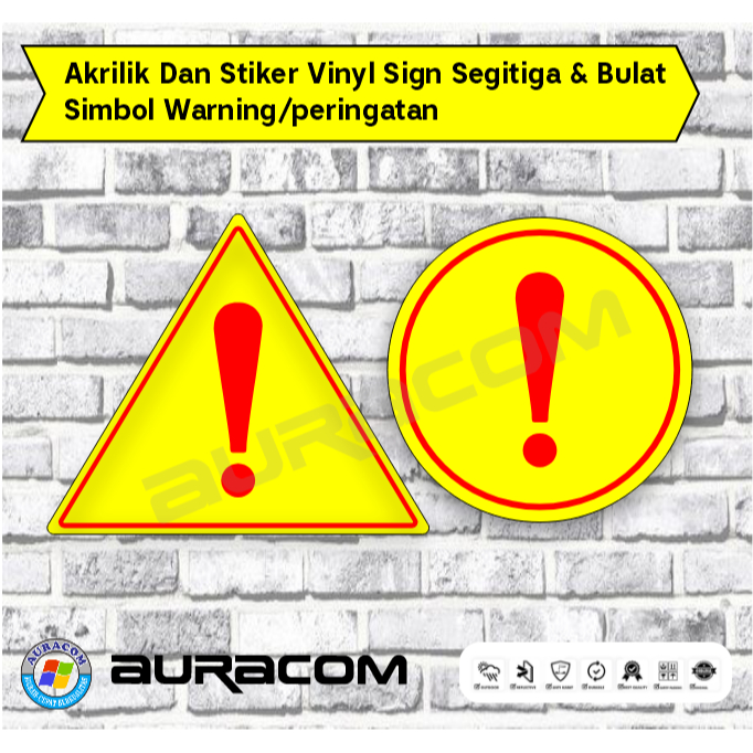 Jual Akrilik Dan Stiker Vinyl Sign Segitiga & Bulat Simbol Warning ...