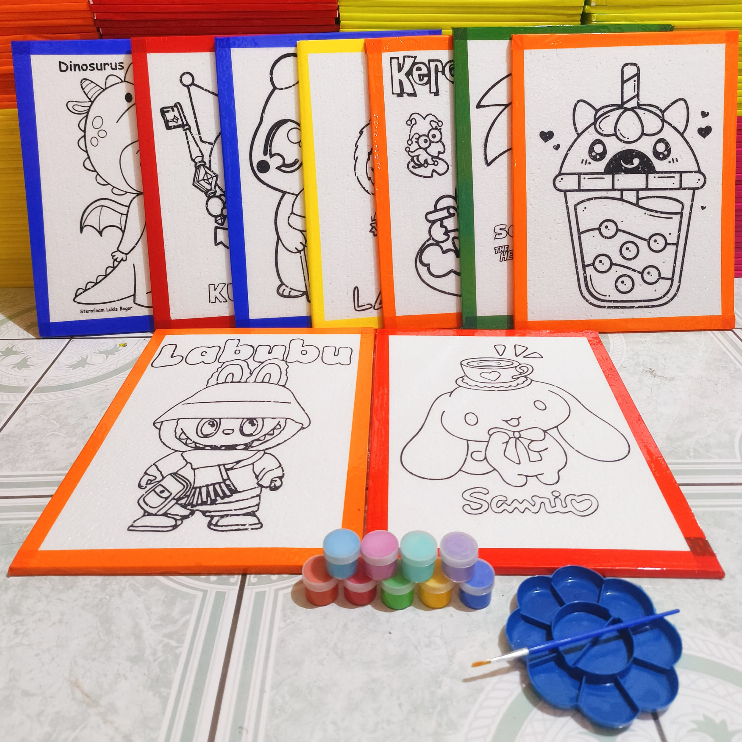 Jual Sterofom Lukis Paket Lengkap 40x30 Edukasi Mewarnai Styrofoam ...
