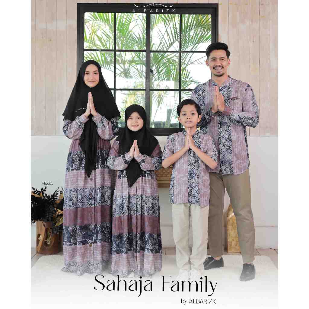 ALBARIZK - Sahaja Family Set Sarimbit Lebaran Terbaru 2025 All Variant Bahan Rayon Viscose Armany Premium Adem