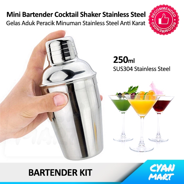 Jual Gelas Kocok Minuman Mini Shaker Cocktail Bartender Kit Stainless ...