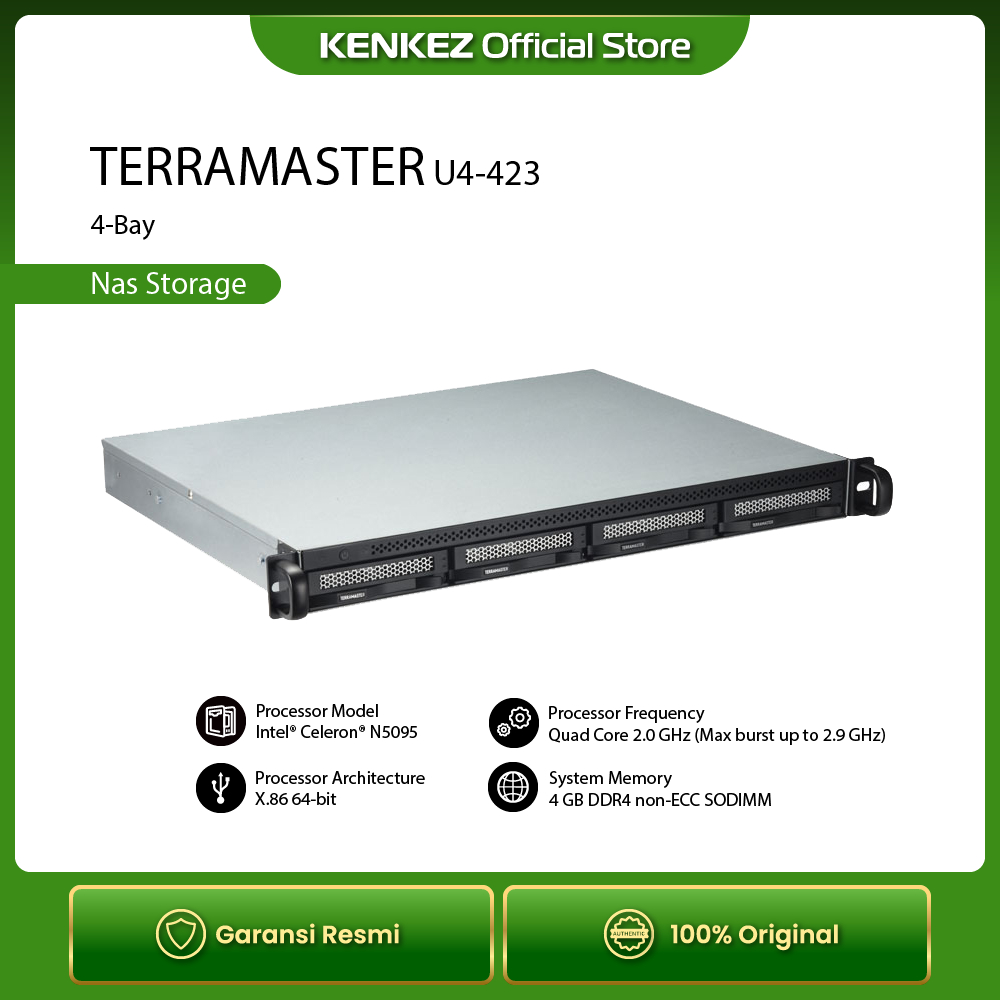 Jual TerraMaster U4-423 NAS Barebone 4-Bay Rack Nas Storage | Shopee ...