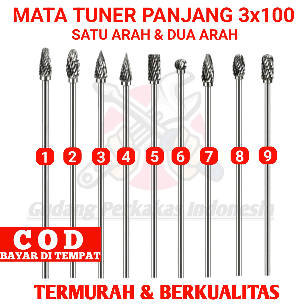 Jual Mata Tuner Panjang 3x100mm / Long Cunner / Mata Bor Tuner Panjang ...