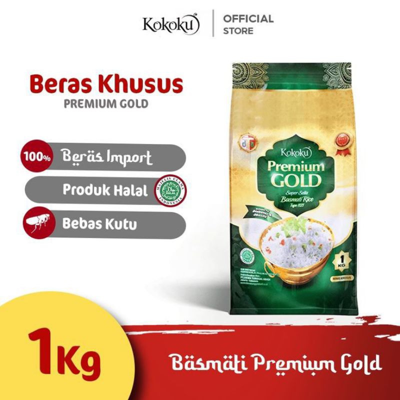 Jual kokoku premium gold basmati Rais 1kg | Shopee Indonesia