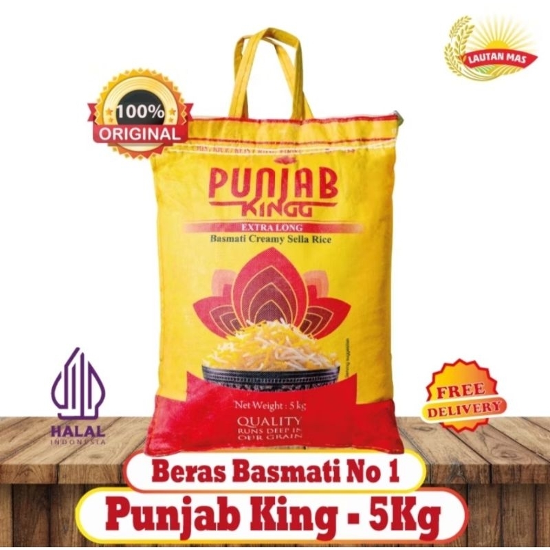 Jual BERAS PUNJAB KING EXTRALONG - BERAS BASMATI 5KG | Shopee Indonesia
