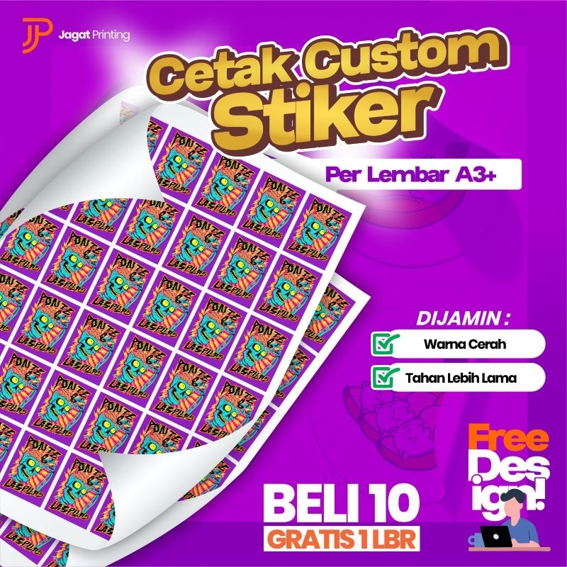 Jual GRATIS LAMINASI Cetak Label Sticker A3 + Cutting | Print Mirror ...
