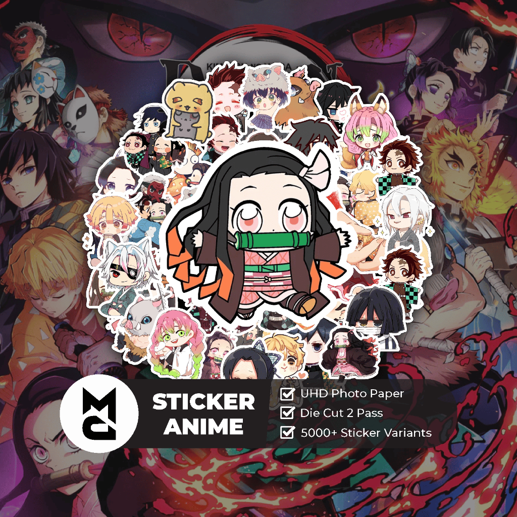 Jual Sticker Anime Demon Slayer Chibi #1 Sticker Aesthetic Lucu Sticker ...