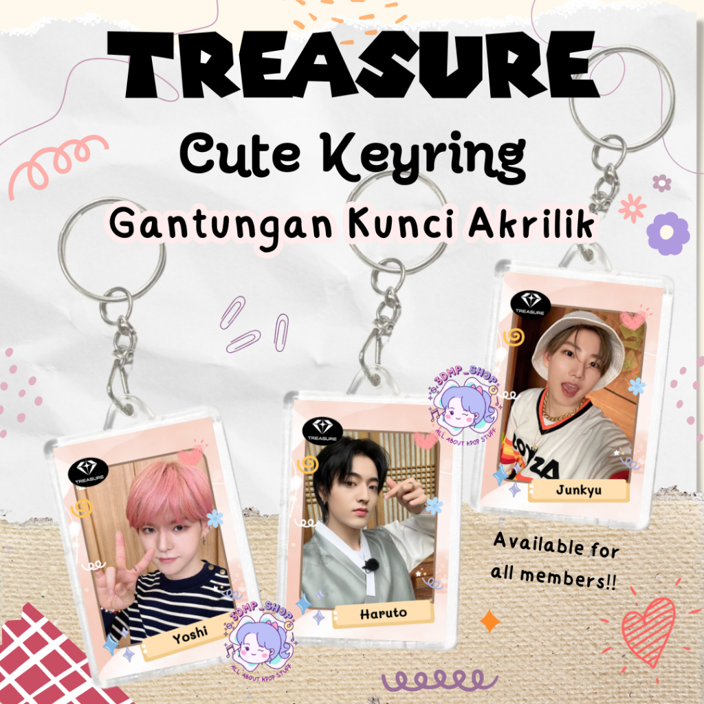 Jual Gantungan Kunci Keychain Ganci Akrilik Treasure Permember Yoshi ...