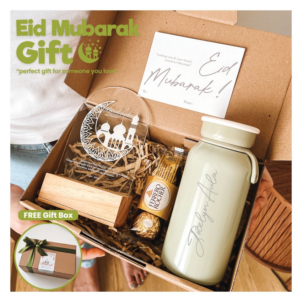 Jual Kado Lebaran Custom Gift Hadiah Tumbler Custom Eid Mubarak Hampers ...
