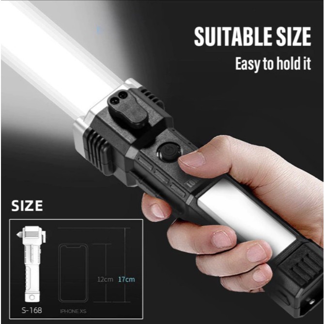 Jual { COD } SENTER LED MULTIFUNGSI HAMMER EMERGENCY PLUS 4 MAGNET ...