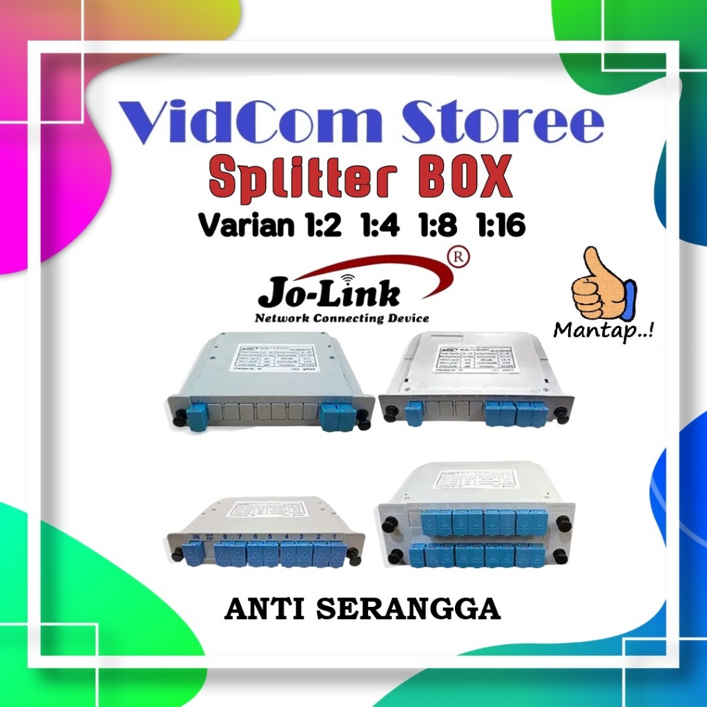 Jual Passive Splitter PLC BOX 1:2 / 1:4 / 1:8 / 1:16 Jolink SC-UPC With ...