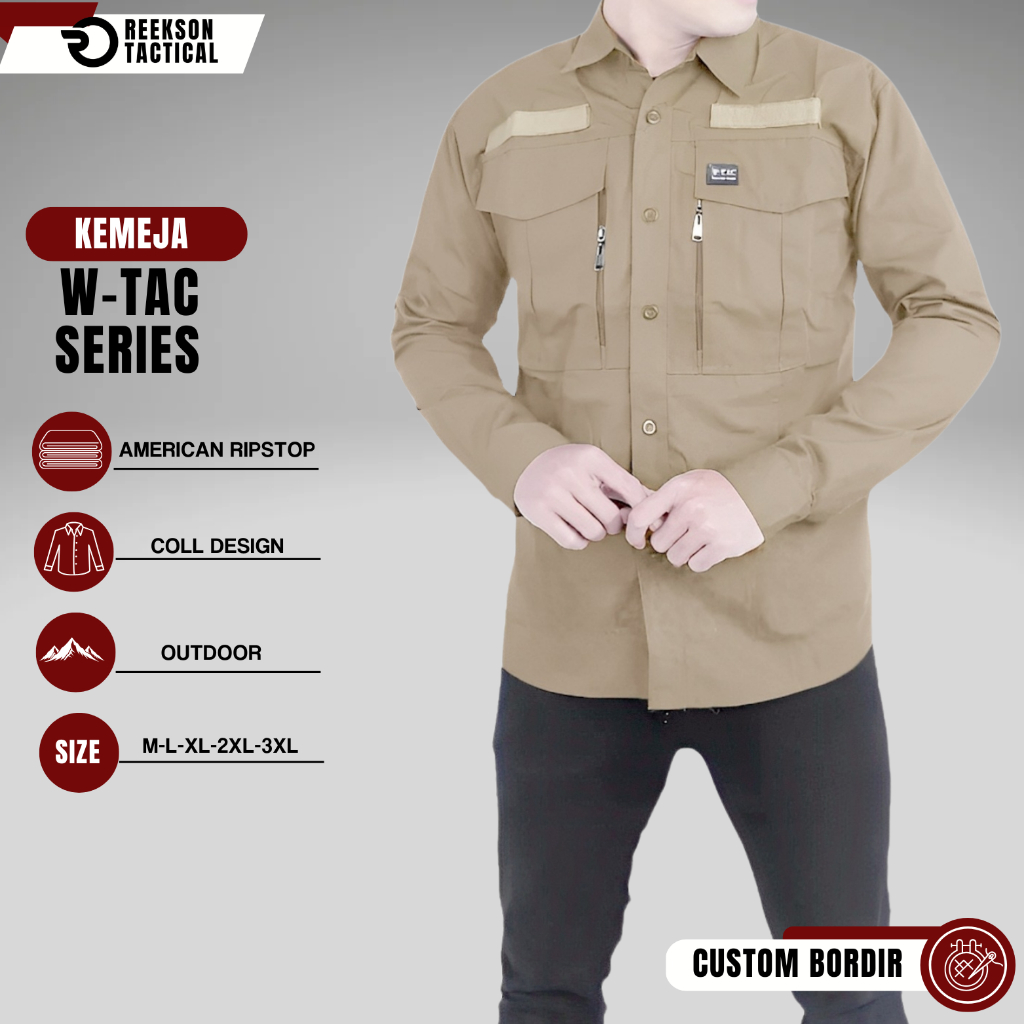 Jual Kemeja Tactical W-Tac Lengan Panjang Bahan Original Premium ...