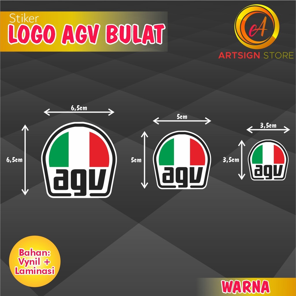 Jual Stiker AGV Sticker AGV sudah cutting Tempelan AGV | Shopee Indonesia