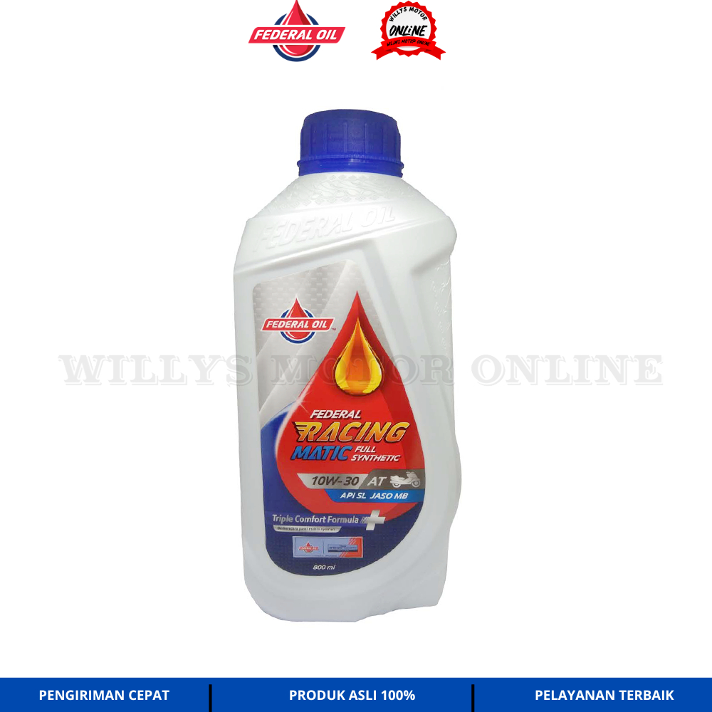 Jual Oli Federal Racing Matic 10W-30 800ML Original Oli Supreme racing ...