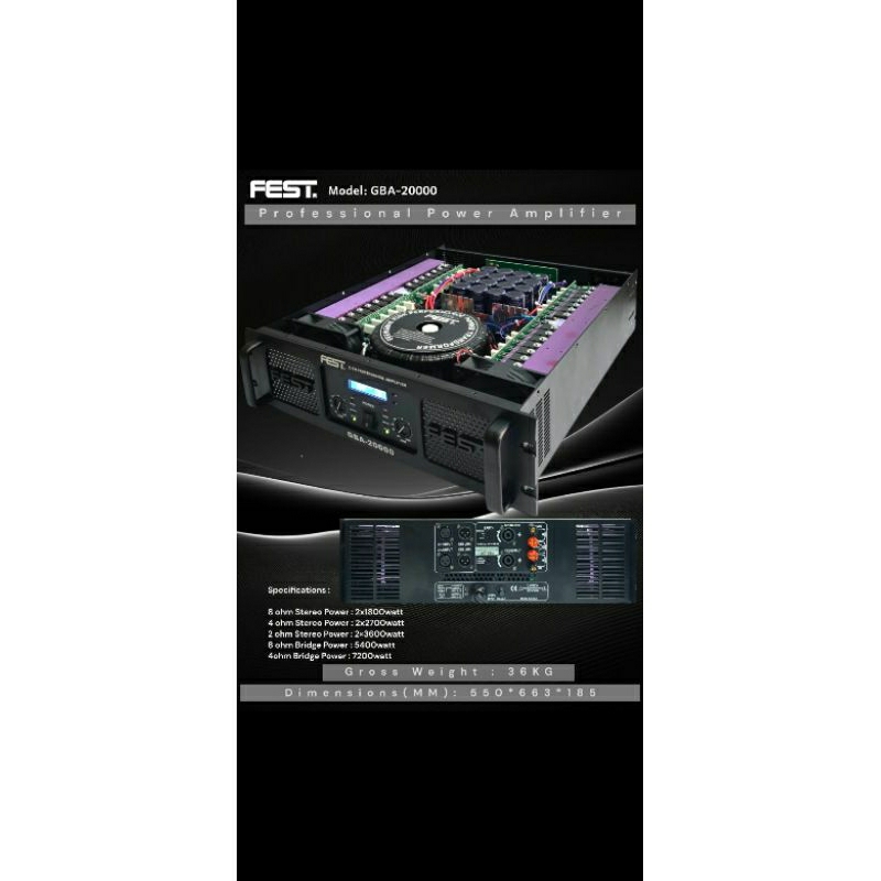 Jual POWER BUILD UP FEST GBA 2000 Original 2x1800watt | Shopee Indonesia