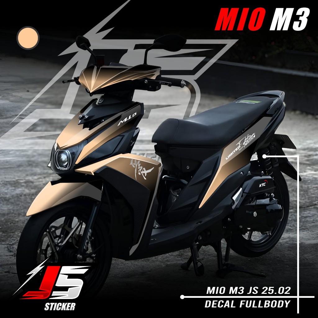 Jual (COD) Decal Stiker Skotlet Variasi Motor Yamaha MIO M3 Fi 125i ...