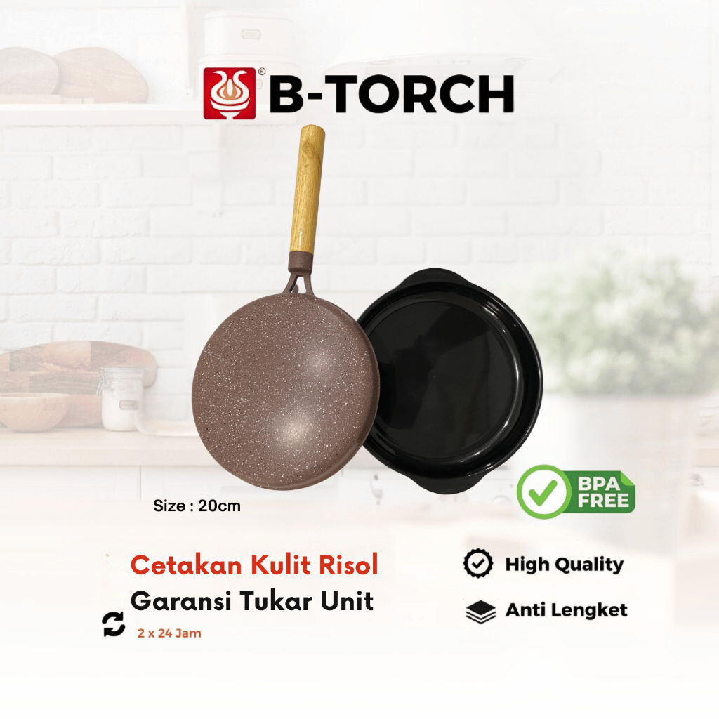 Jual B-TORCH Wajan Cetakan Kulit Lumpia Risol Anti Lengket Crepe Maker ...