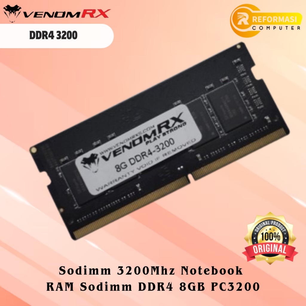 Jual VENOMRX RAM Sodimm VenomRX 8GB 3200Mhz - Notebook RAM Sodimm DDR4 ...