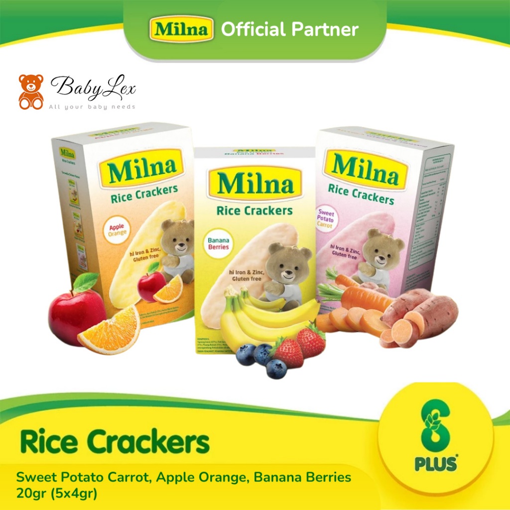 Jual Milna Rice Crackers / Milna Biskuit Bayi Rice Cracker 20 G ...