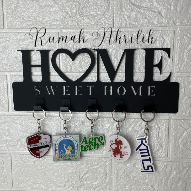 Jual RAK GANTUNGAN KUNCI AKRILIK CUSTOM DESAIN MINIMALIS UNTUK DEKORASI ...