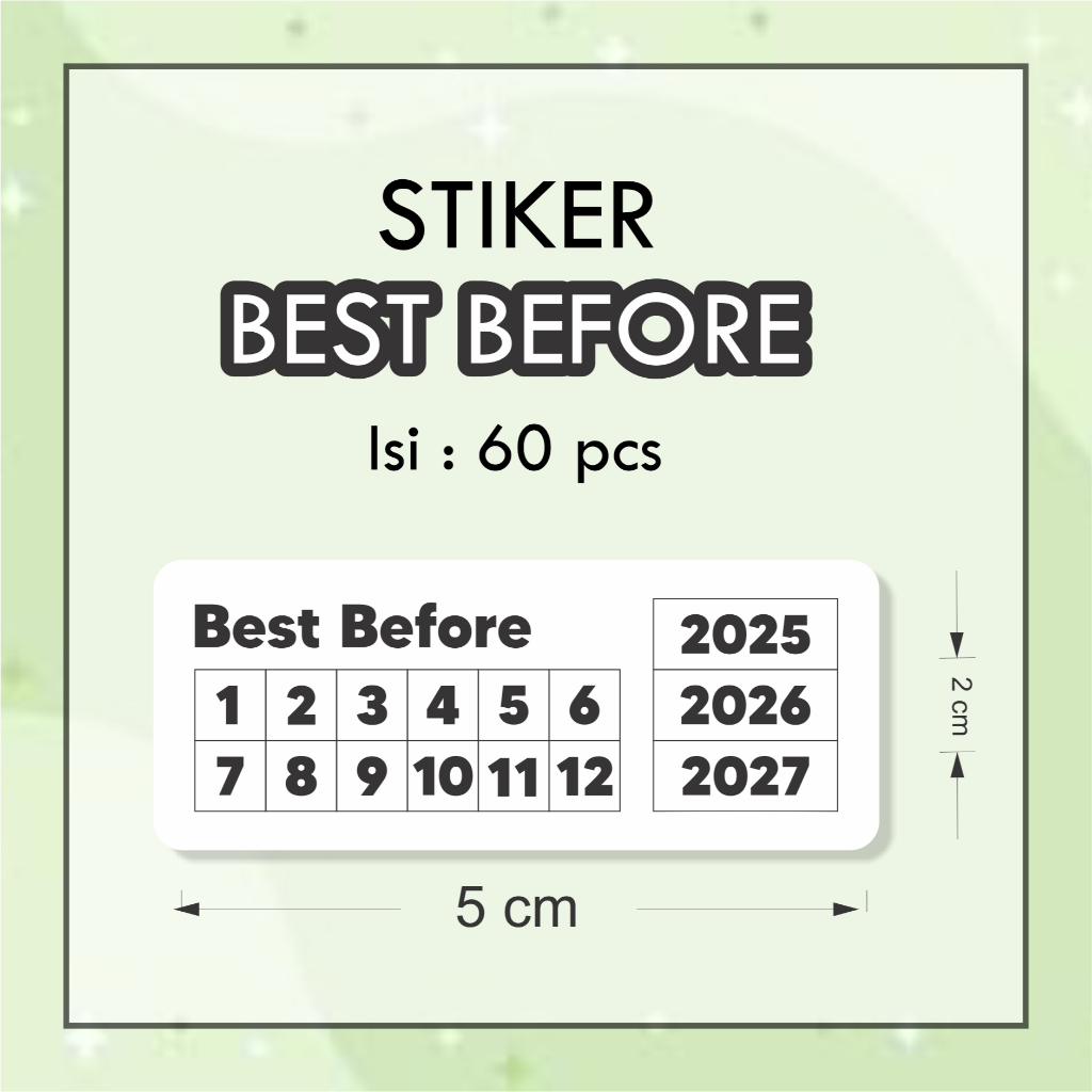Jual 60 pcs Stiker Best Before / Expired Date | Shopee Indonesia