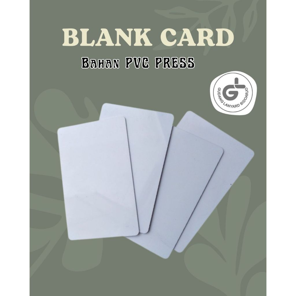 Jual Blank Card Kartu polos Thermal PVC Card 0.8mm Polos Standar ISO ...