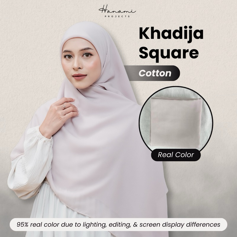 Khadija Square 145 Cm By Hanami Hijab Syari Jumbo Premium Segiempat