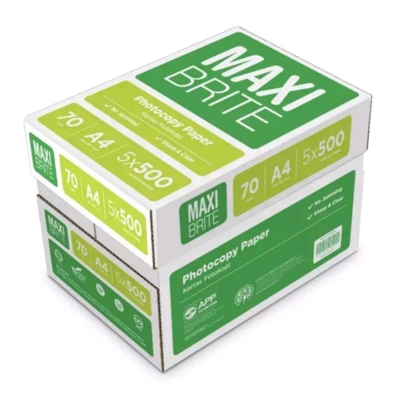 Jual Kertas HVS A4 70 gram Merk Maxi Brite 500 Sheets | Shopee Indonesia