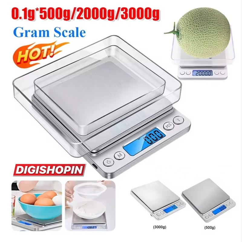 Jual Timbangan makanan Kue Roti Adonan Mini Digital Scale 3kg 0.1g ...
