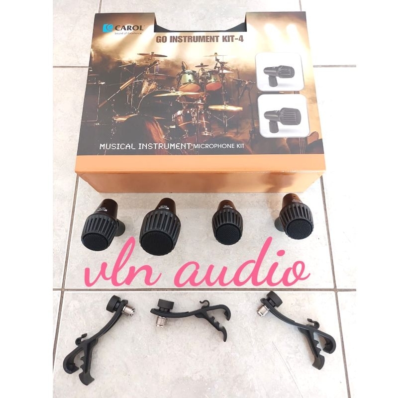 Jual mic microphone drum set CAROL GO INSTRUMENTS KIT 4 ORIGINAL ...