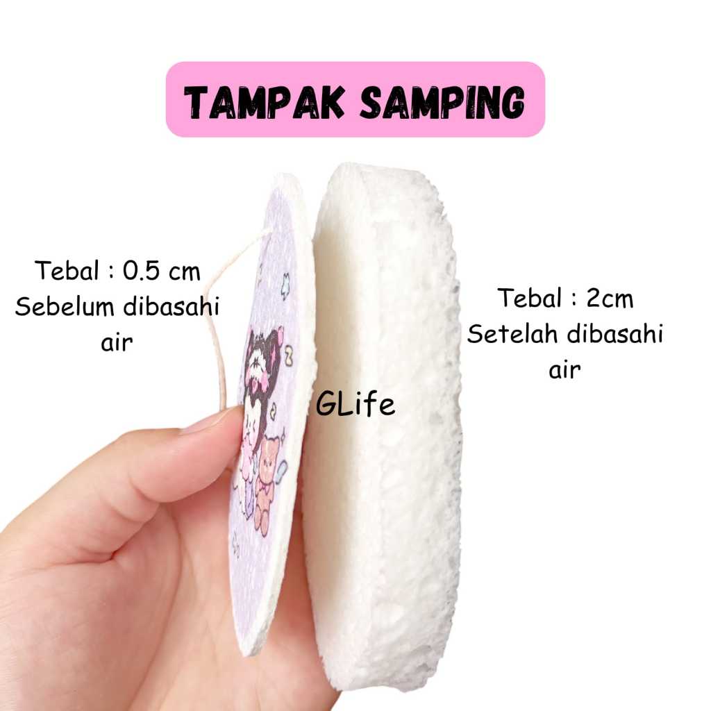 Jual Spons Cuci Piring Spon Selulosa Karakter Sanrio Flowers Lucu Spons ...