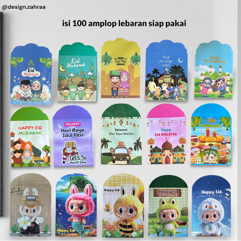 Jual Paket Usaha Amplop Lebaran isi 10 Amplop || Siap Pakai || Labubu ...