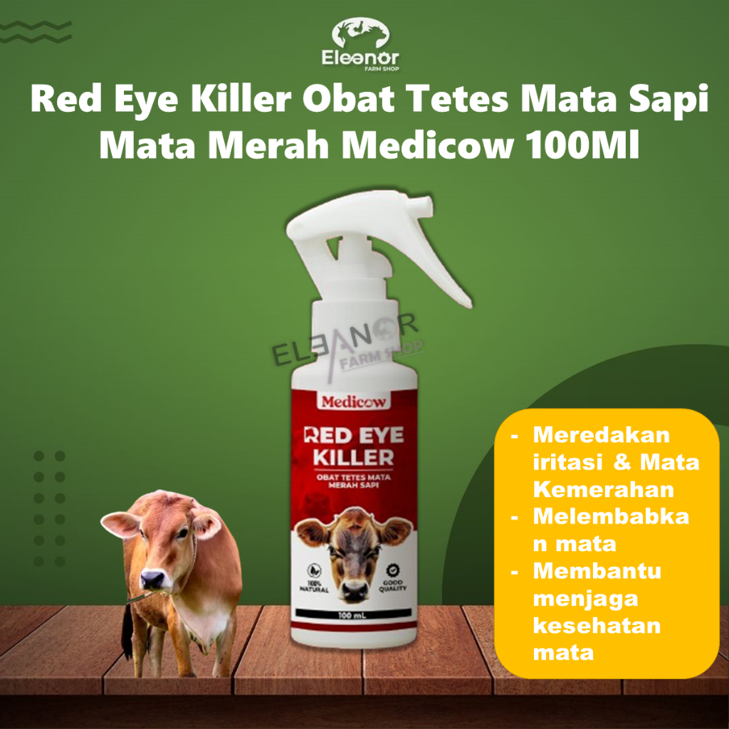 Jual Obat Spray Tetes Mata Merah Hewan Sapi Kambing Red Eye Killer ...